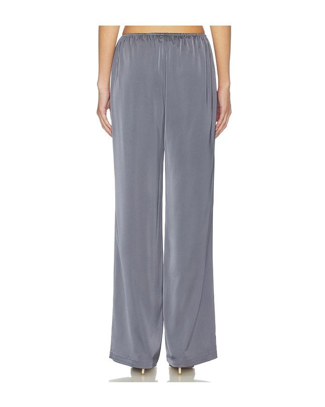 ALL THE WAYS Gray Joelle Satin Pant