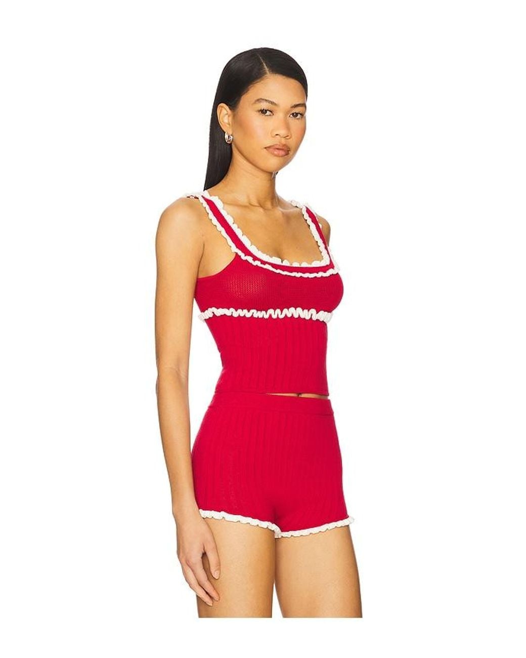 MAJORELLE Red Brielle Tank