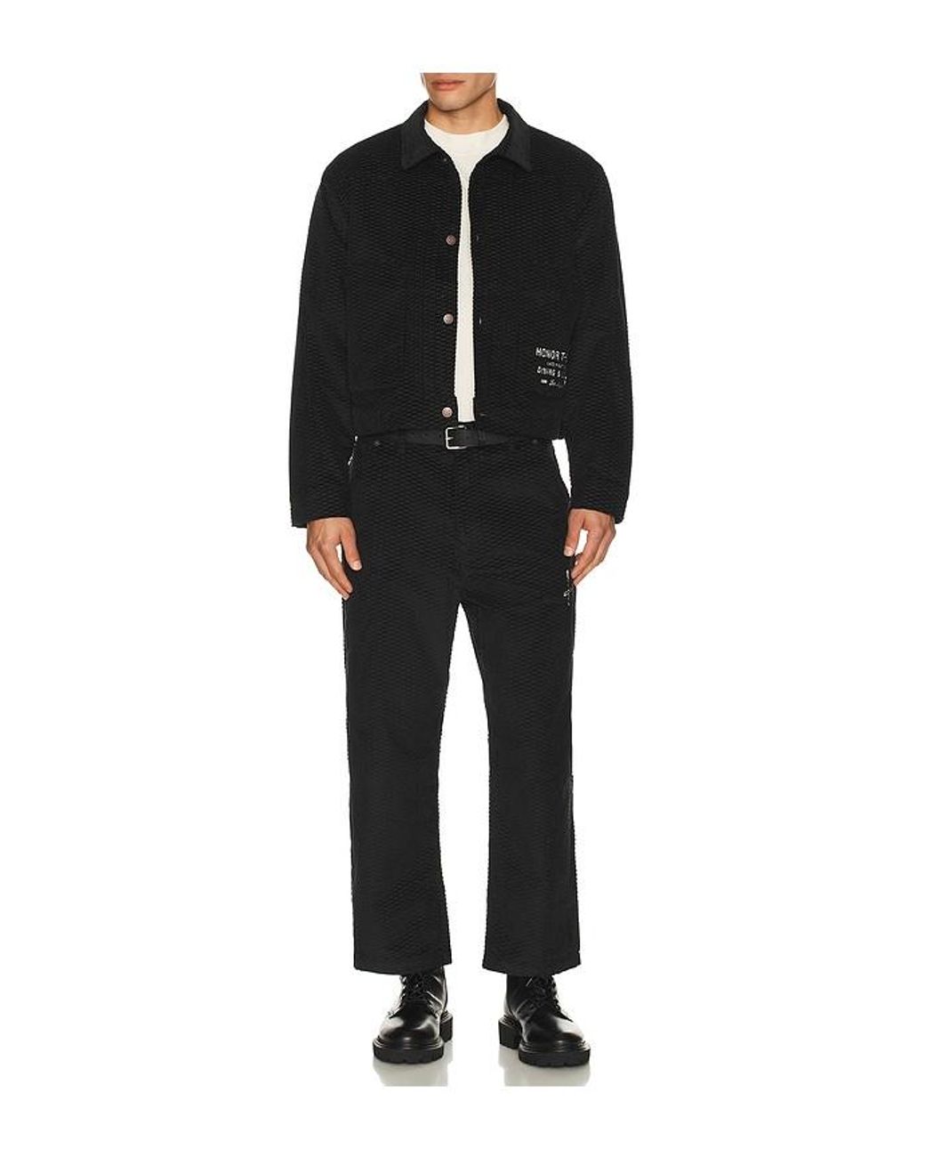 Honor The Gift Black Novelty Cord Pant for men