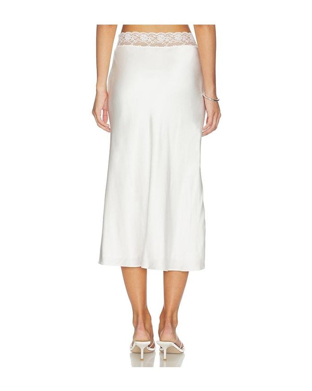 Lovers + Friends White Cierra Midi Skirt