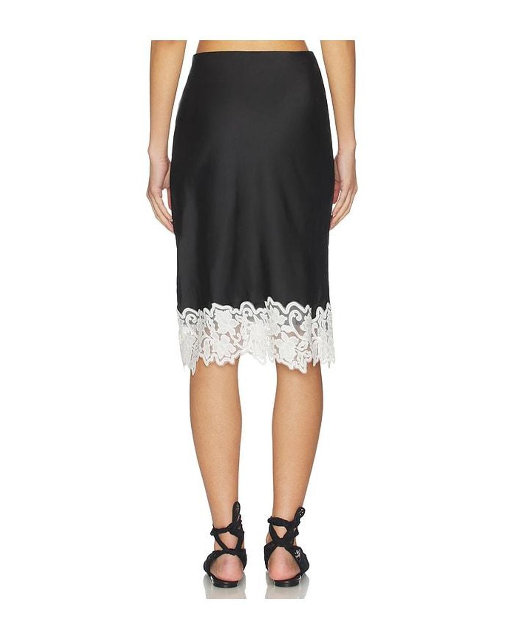 Lioness Black Anchored Midi Skirt