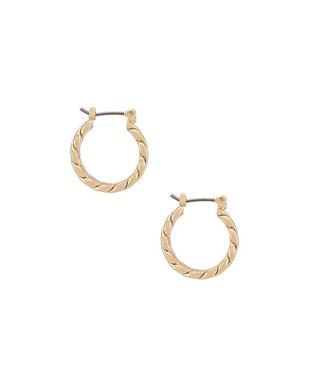 Ettika Metallic Twist Hoop Earrings