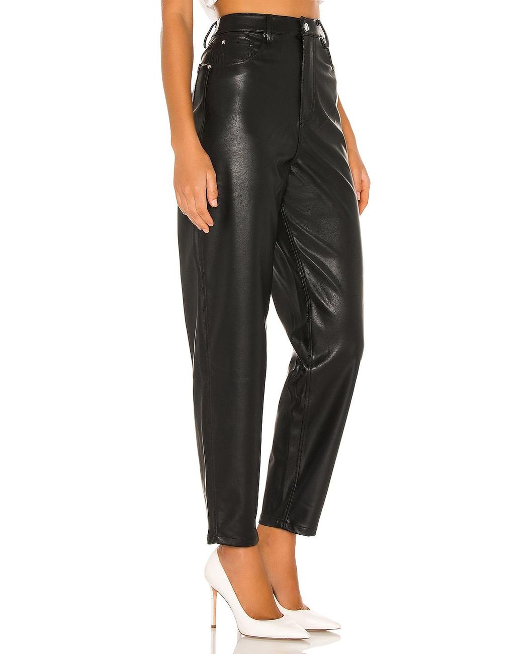 WeWoreWhat Dani Vegan Leather Boyfriend 