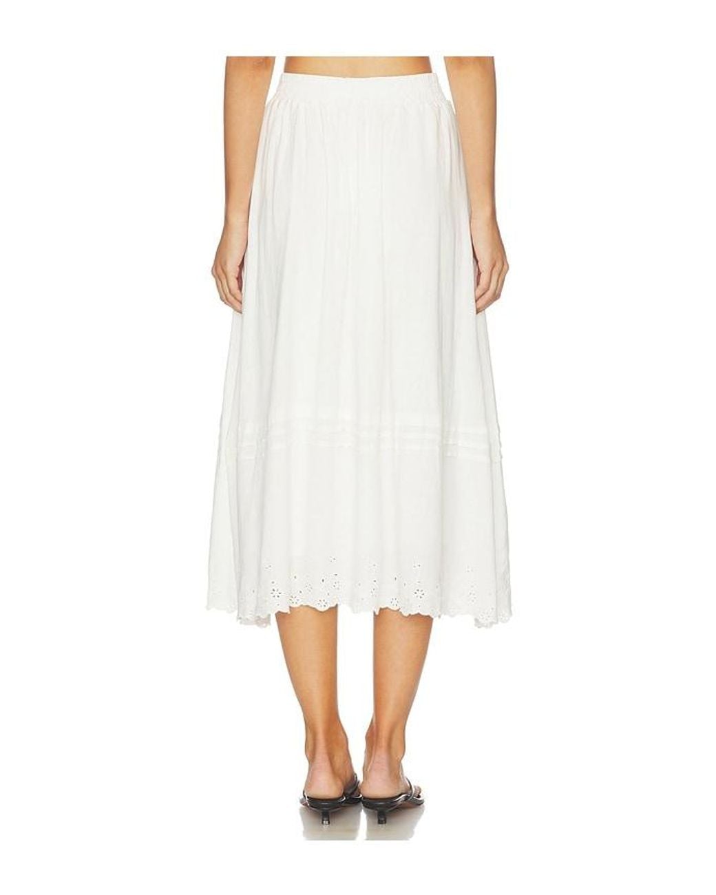 Astr White Shelly Skirt
