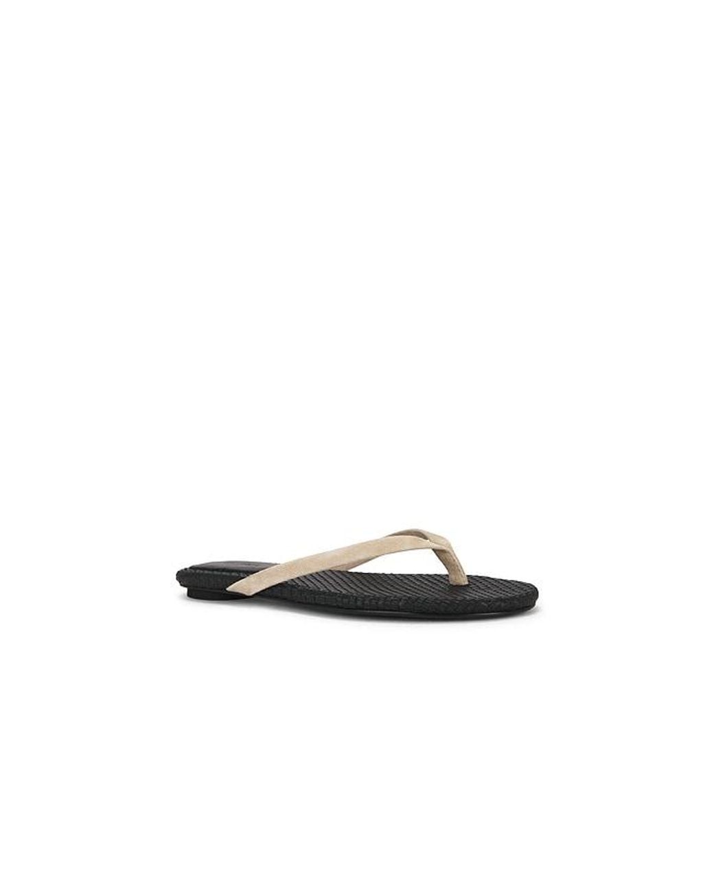 St. Agni White Suede Woven Flip Flop