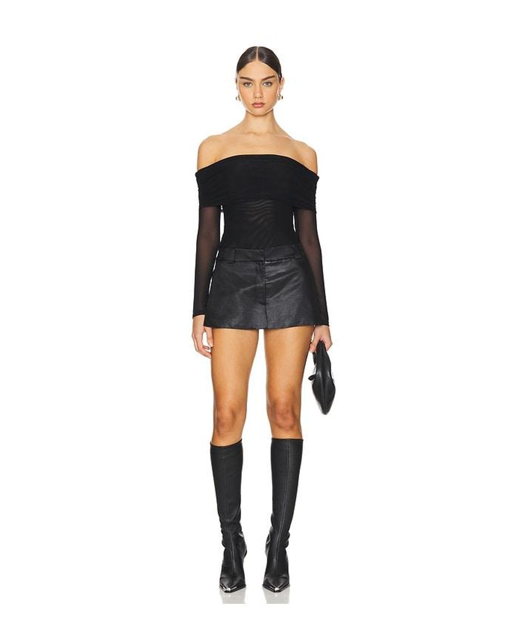 MAJORELLE Black Trey Bodysuit