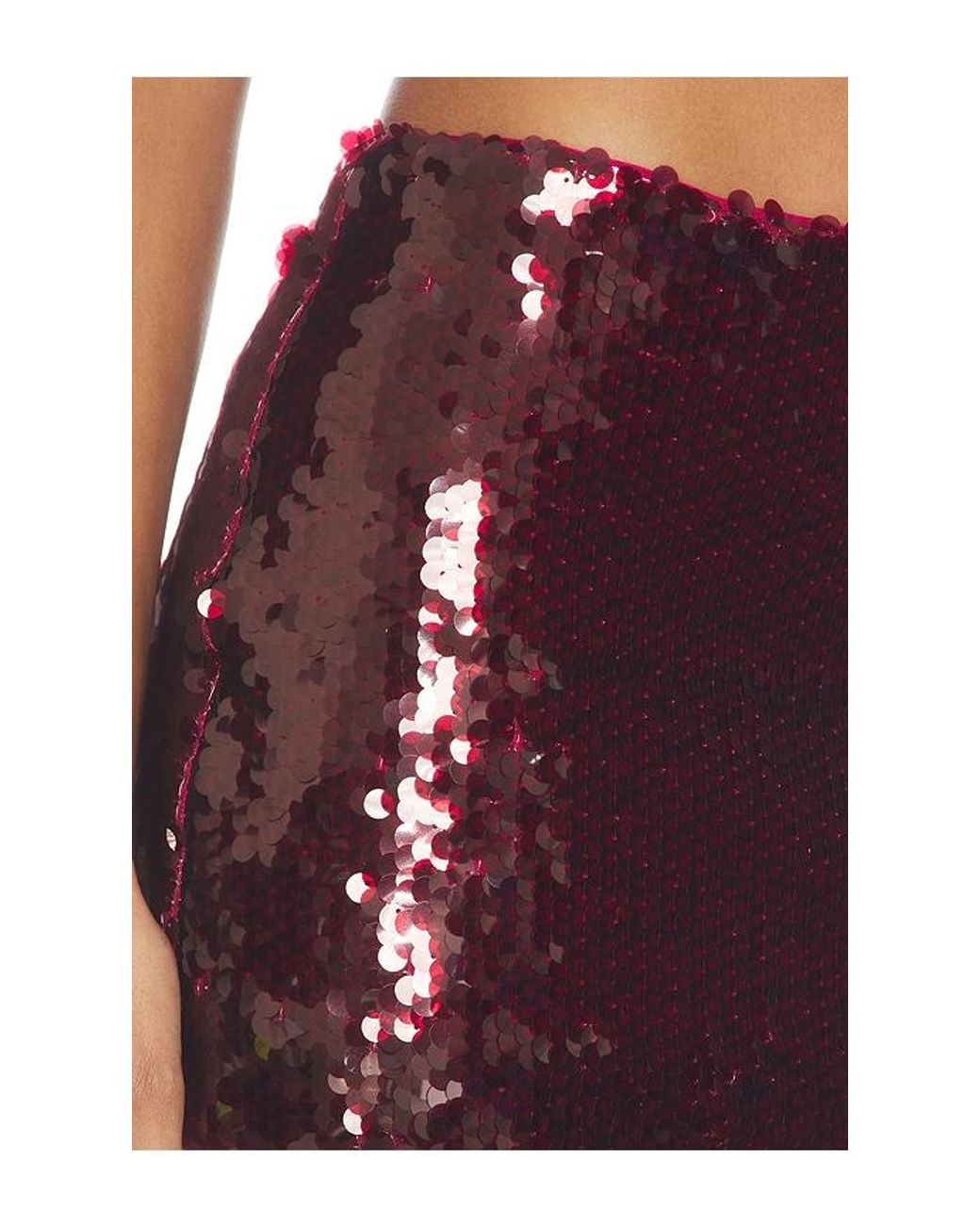 Runaway the Label Red Arden Low Waist Sequin Mini Skirt
