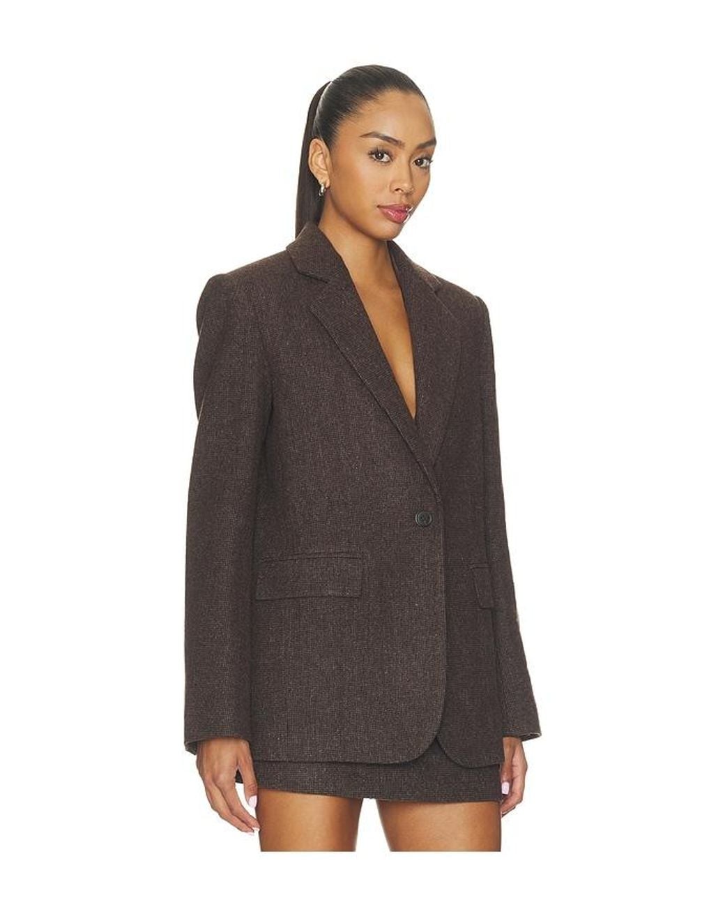 Elodie the Label Black Perrin Wool Blend Blazer