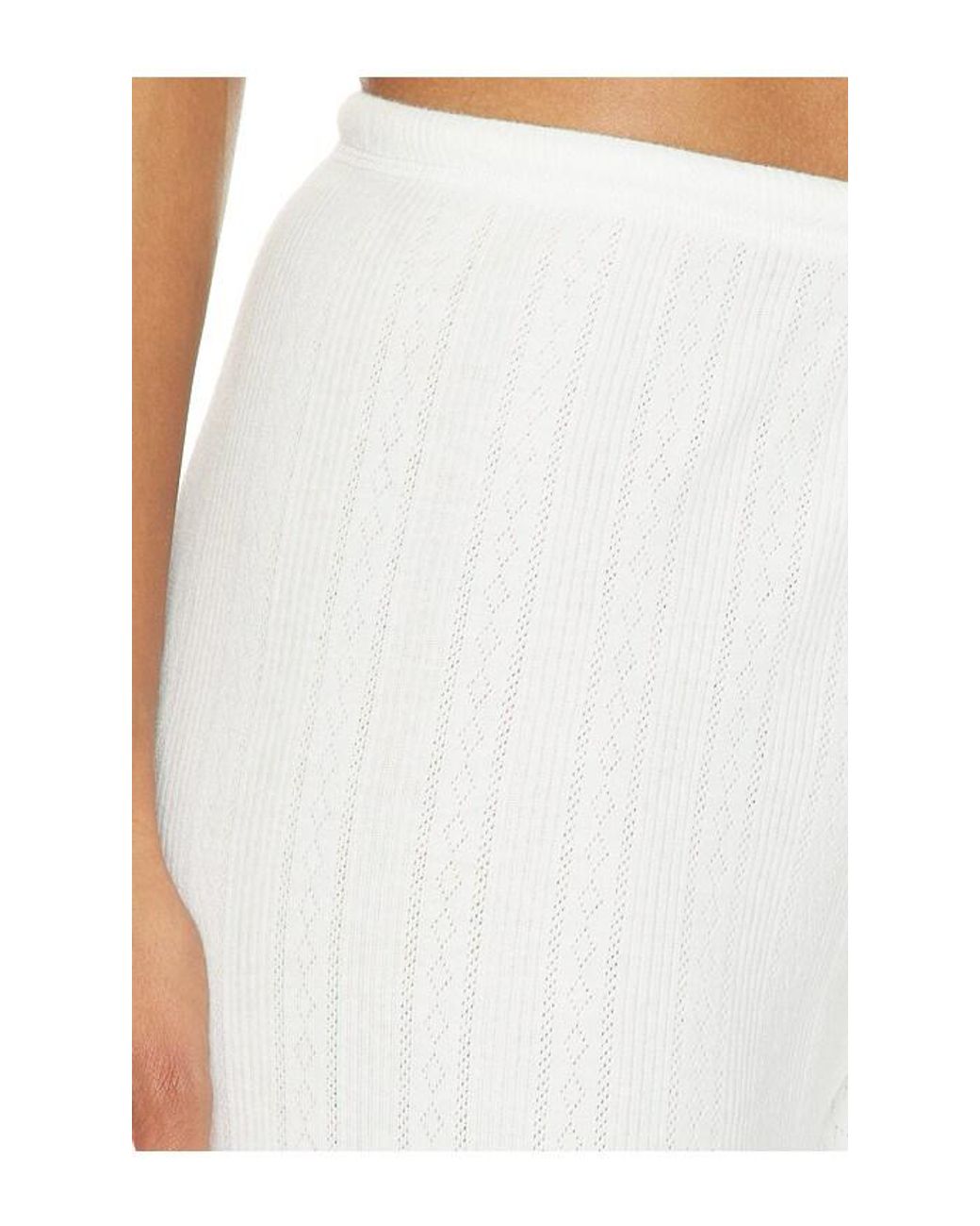 Frankie's Bikinis White Class Act Pointelle Pant