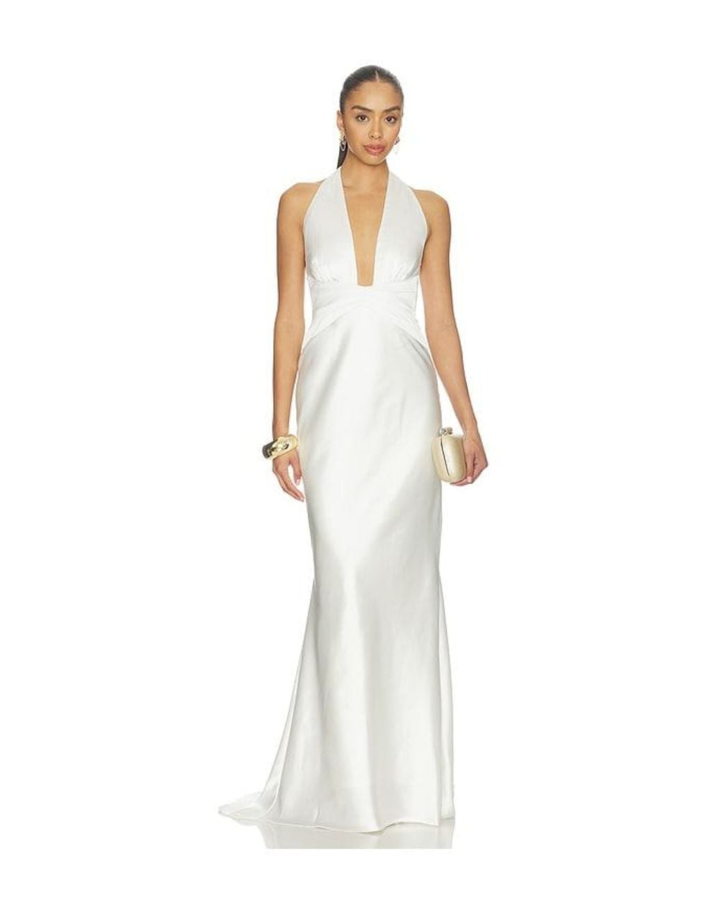 Nookie White Scarlet Plunge Gown