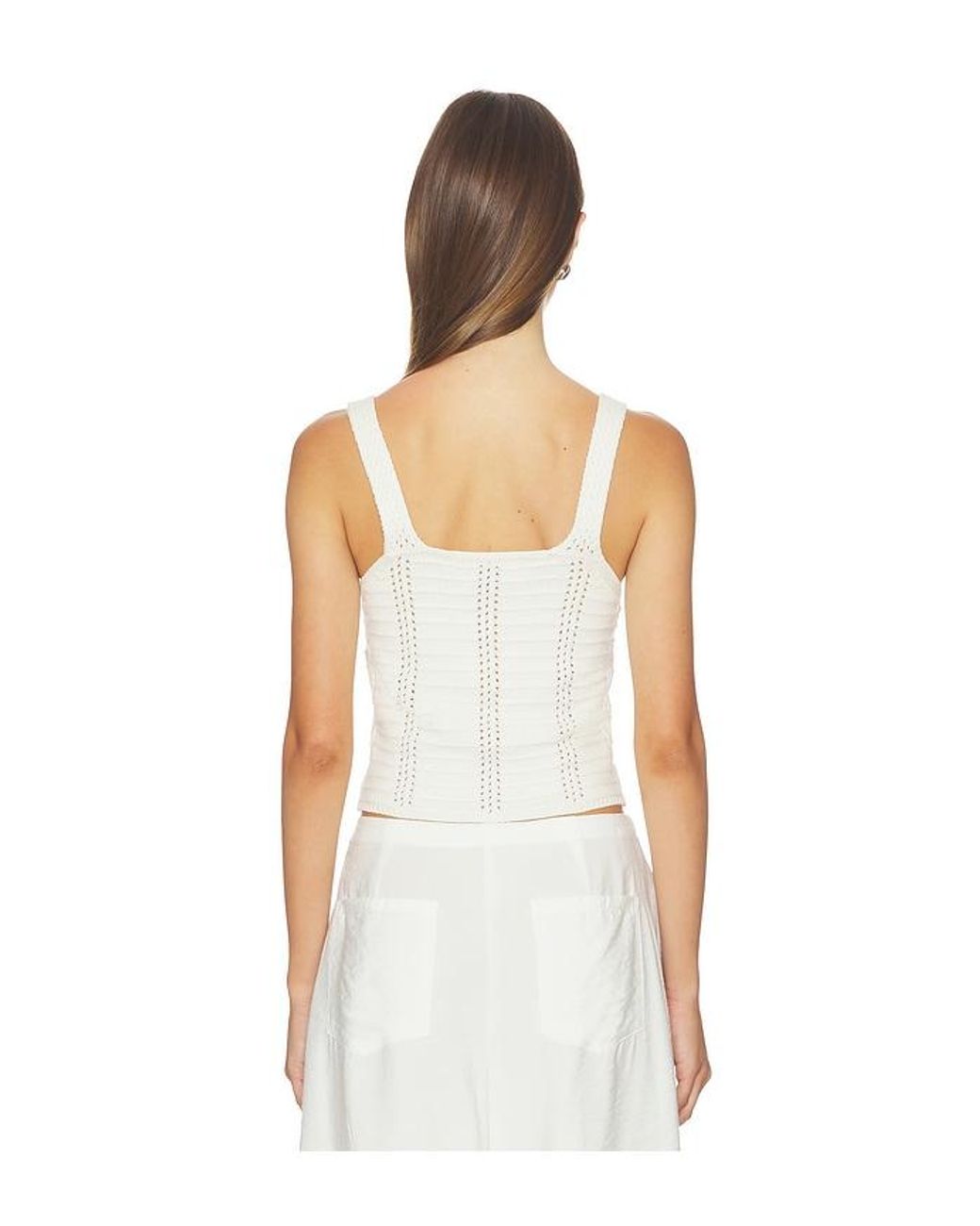 SABLYN White Thea Scoop Neck Tank