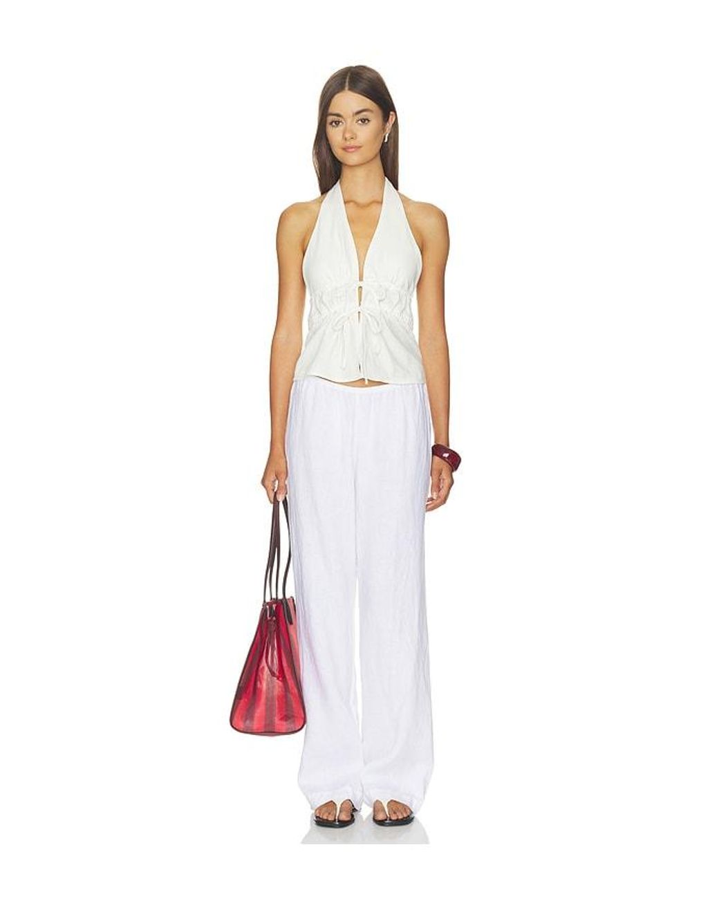 MORE TO COME White Belle Top