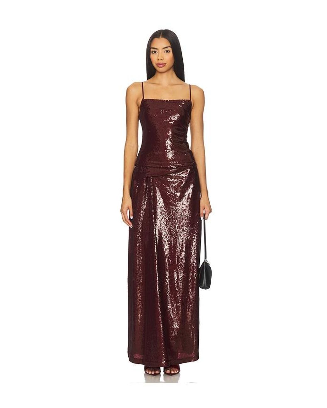 Kate Barton Red Sequin Column Tank Top
