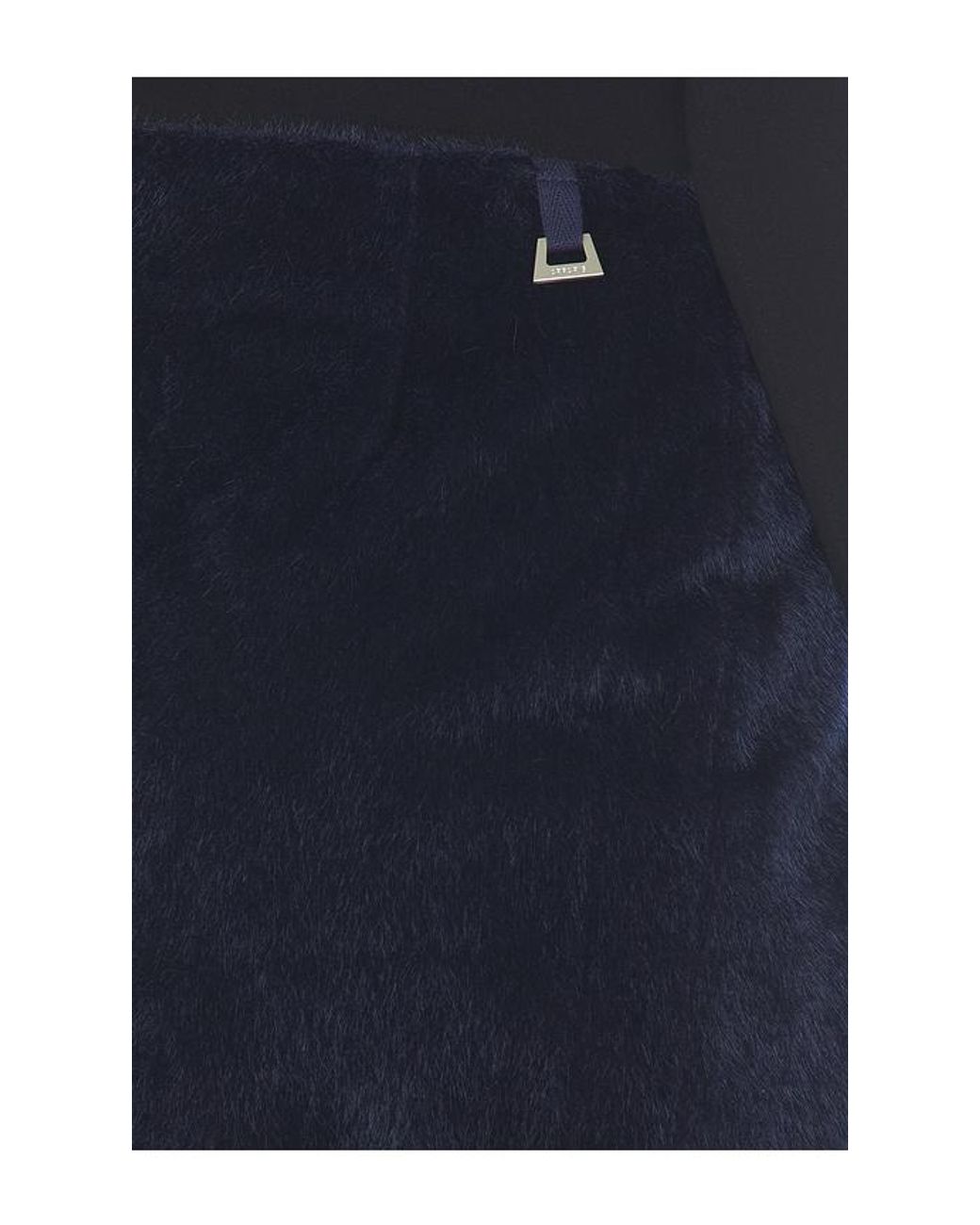 Apparis Blue Pia Faux Pony Mini Skirt