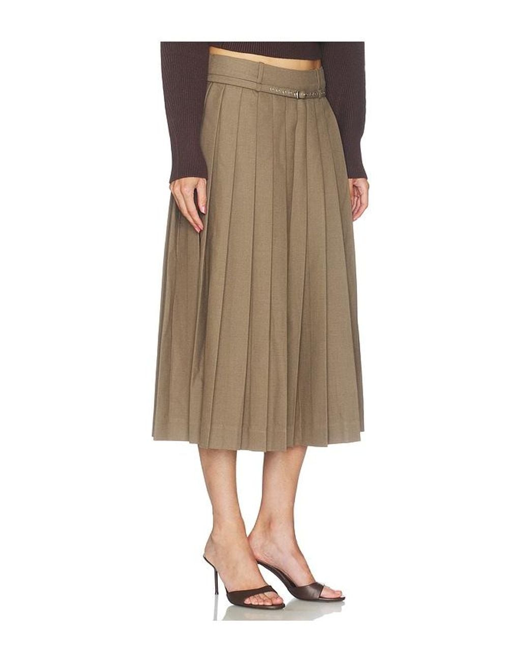Camila Coelho Natural Kenna Midi Skirt