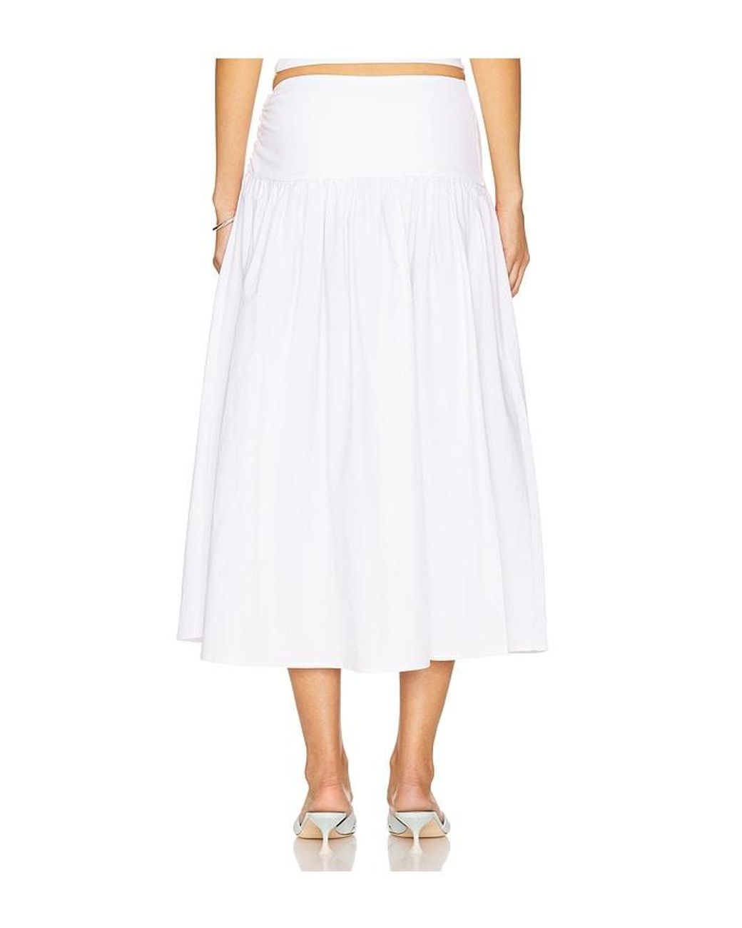 Lovers + Friends White Mac Midi Skirt