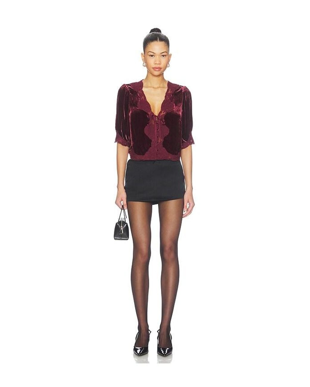 Rixo Red Ursula Top