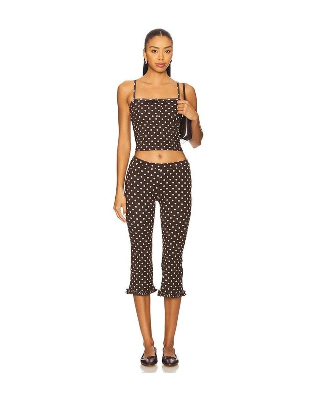 RAT BOI Black Ruffle Capri Pants