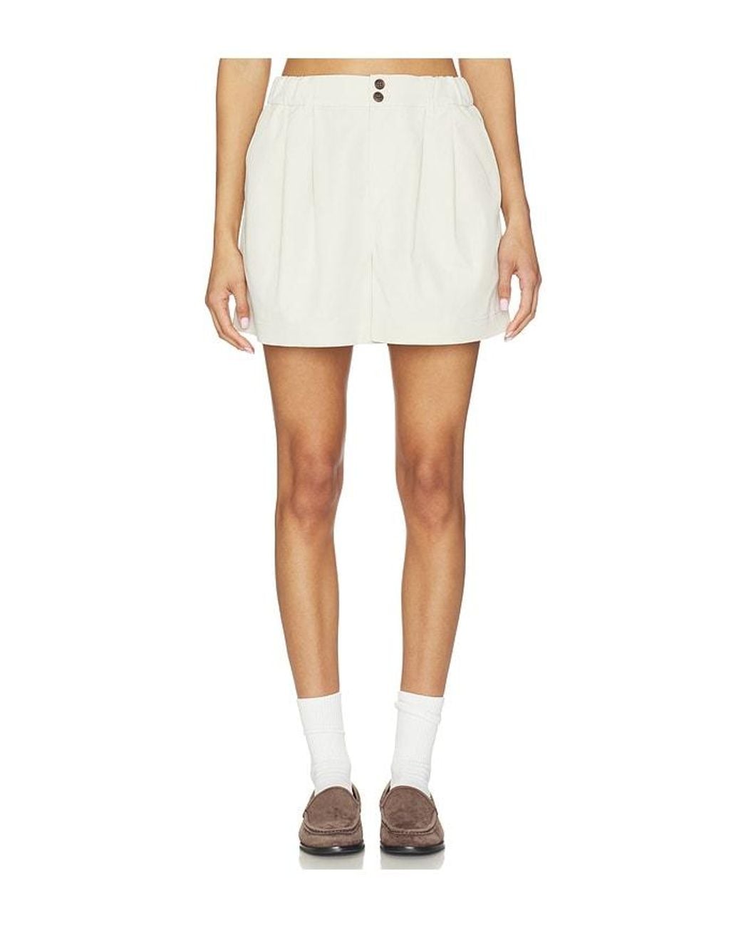 Varley White Tansy Woven Short