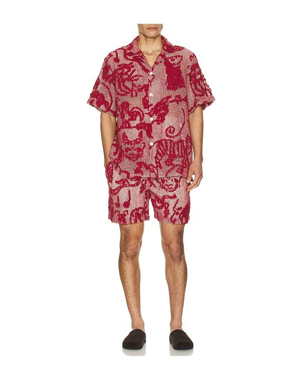 Oas Red Porto Shorts for men