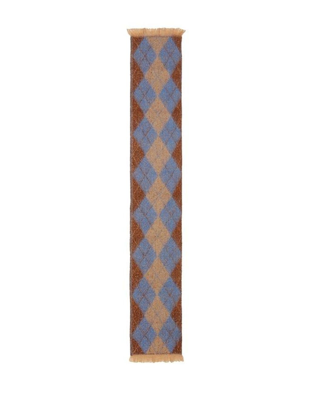 Hat Attack White Argyle Scarf
