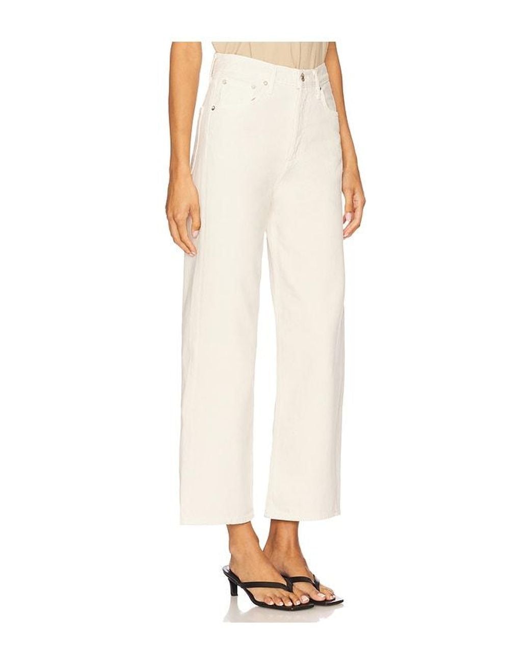 Agolde White Ren High Rise Wide Leg