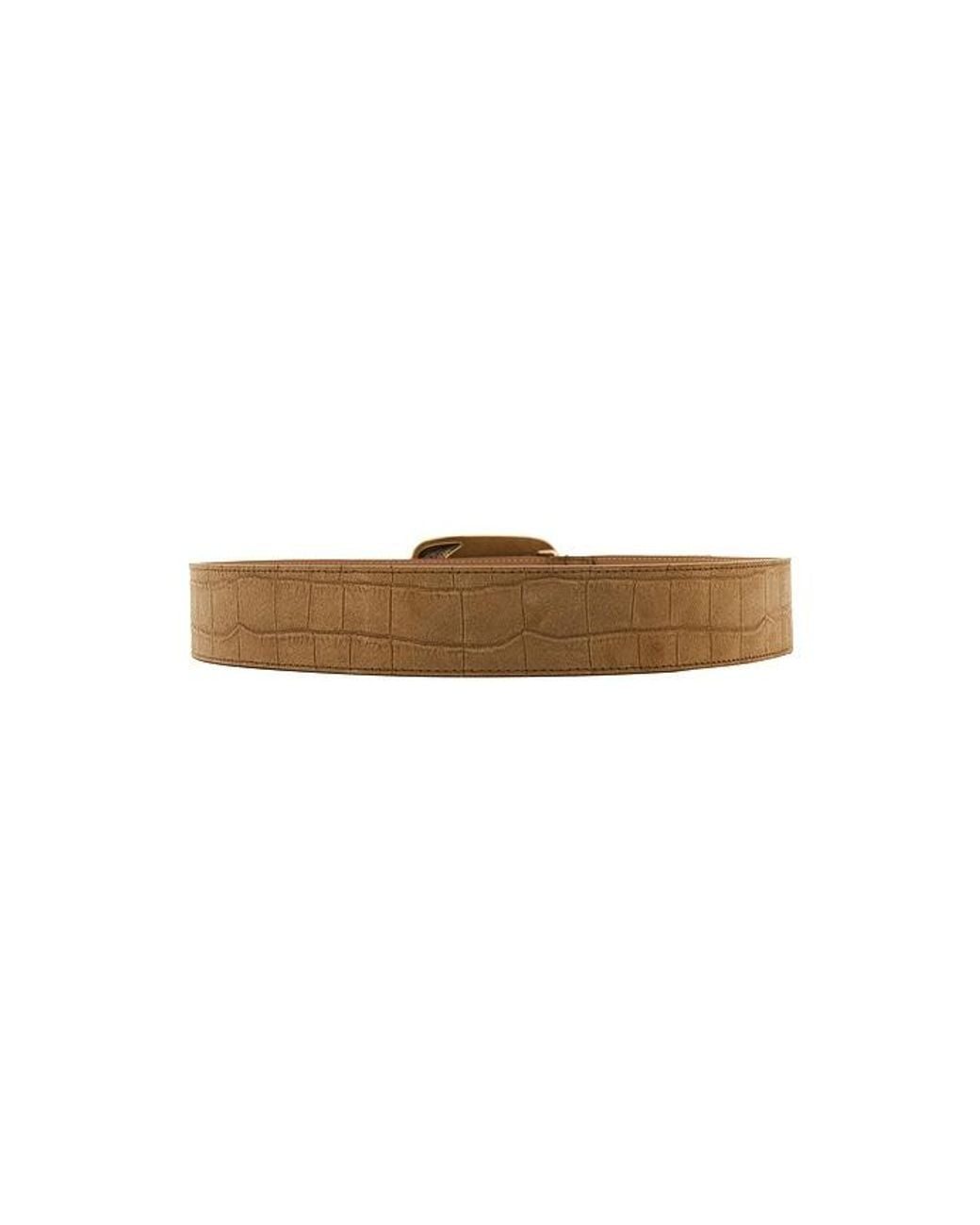 B-Low The Belt White Leighton Croco Suede Belt