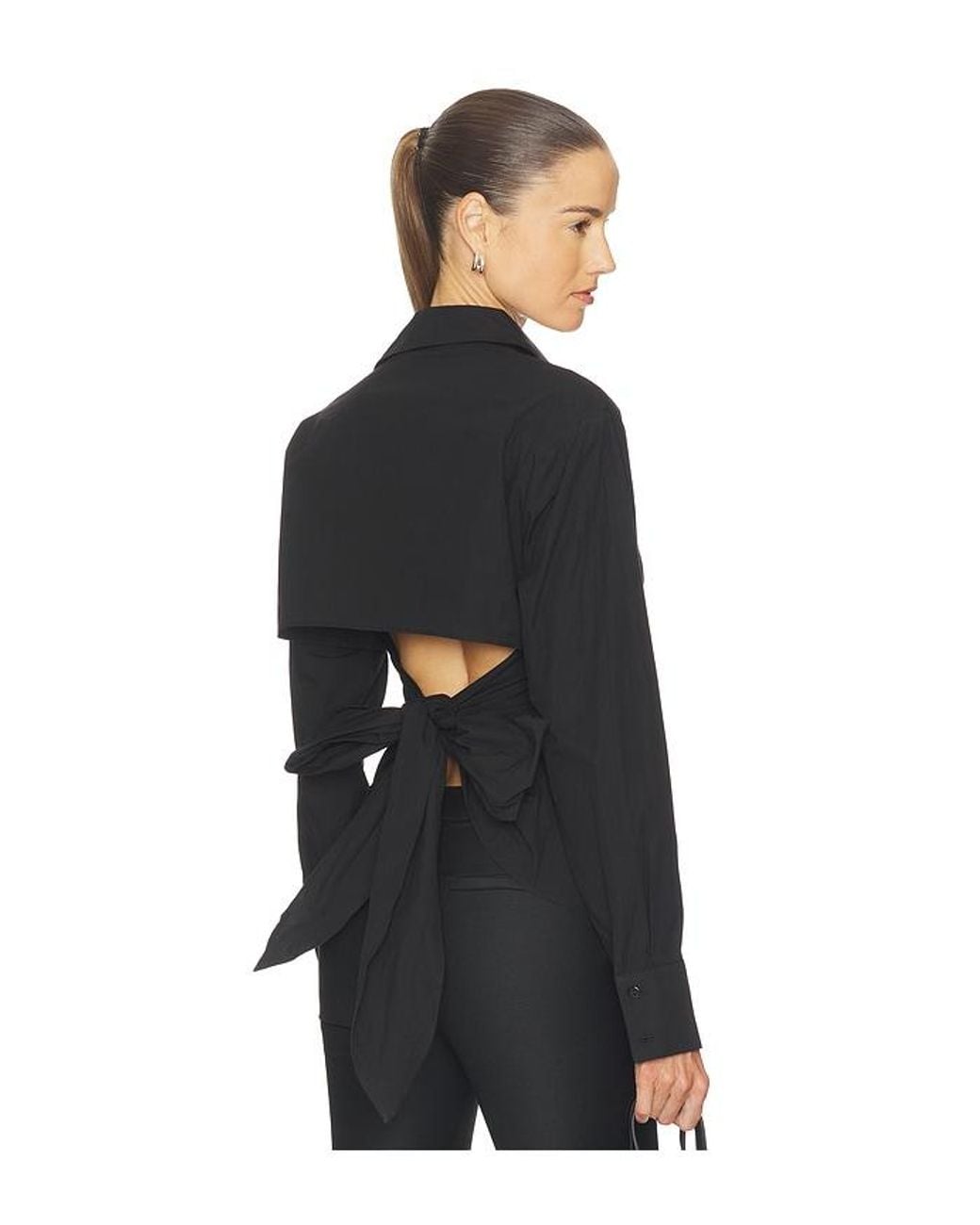 ALL THE WAYS Black Clarise Open Back Top