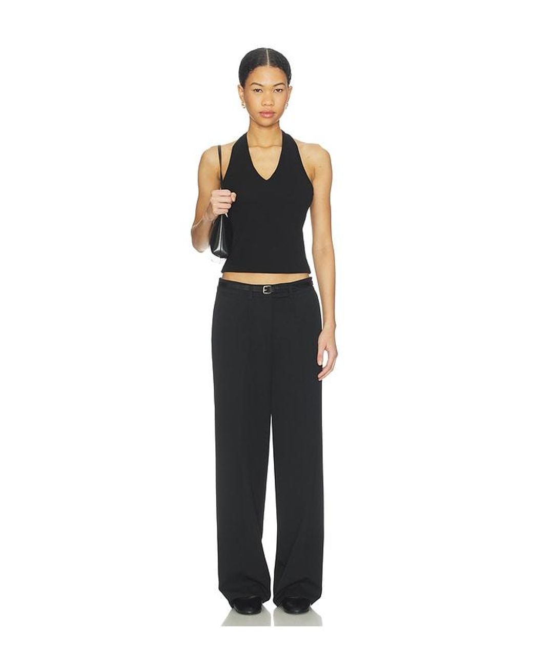 LNA Black Tide Halter Top