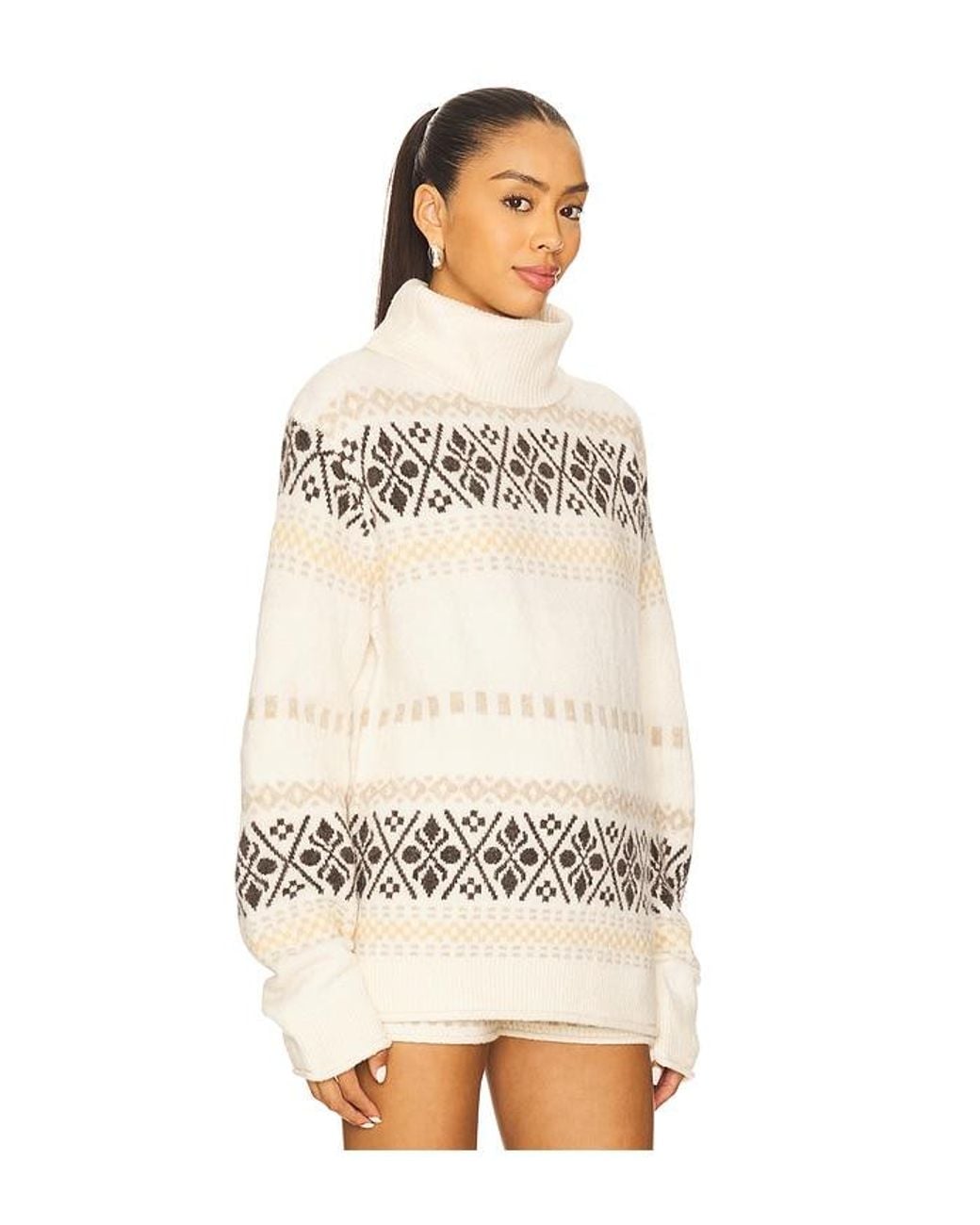 MORE TO COME Natural Kelsey Fairisle Sweater
