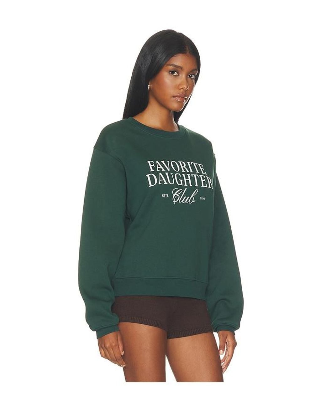 FAVORITE DAUGHTER Green The Club Sweatshirt