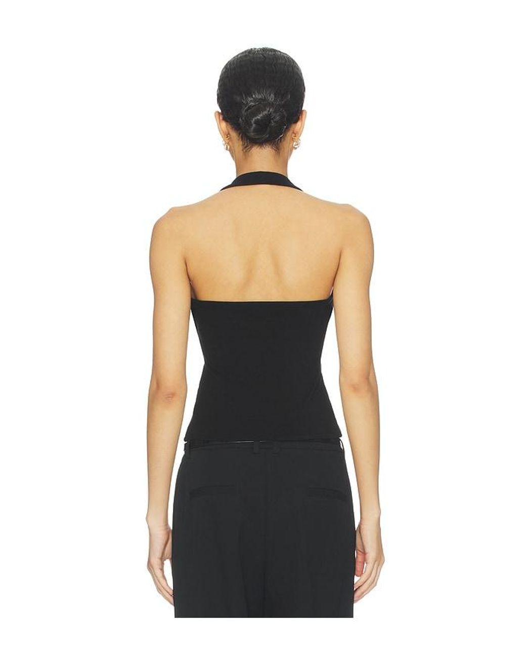 LNA Black Tide Halter Top