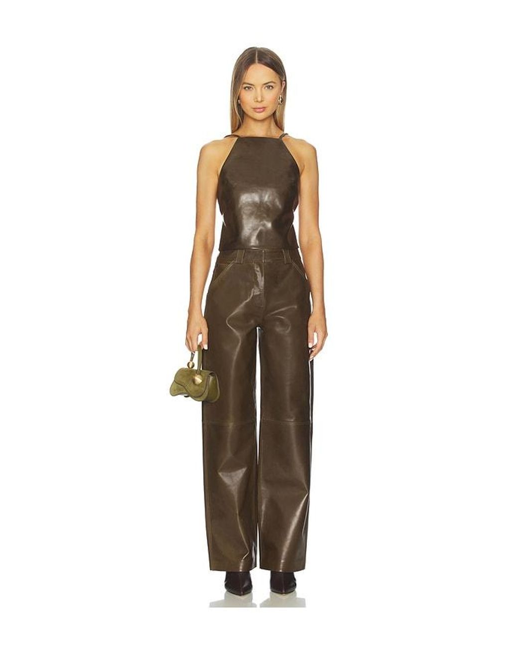 Cult Gaia Brown Juji Top