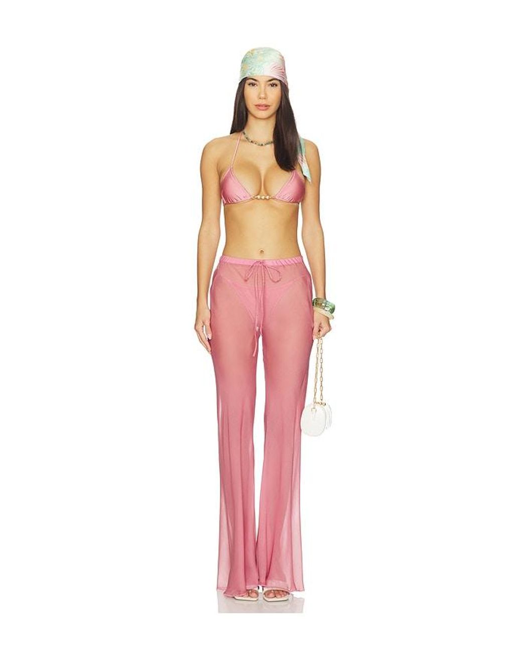 Shani Shemer Pink Kairo Wide Leg Pants
