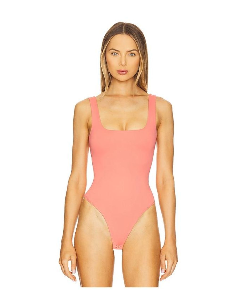 GOOD AMERICAN White Sculpting Modern Tank Bodysuit