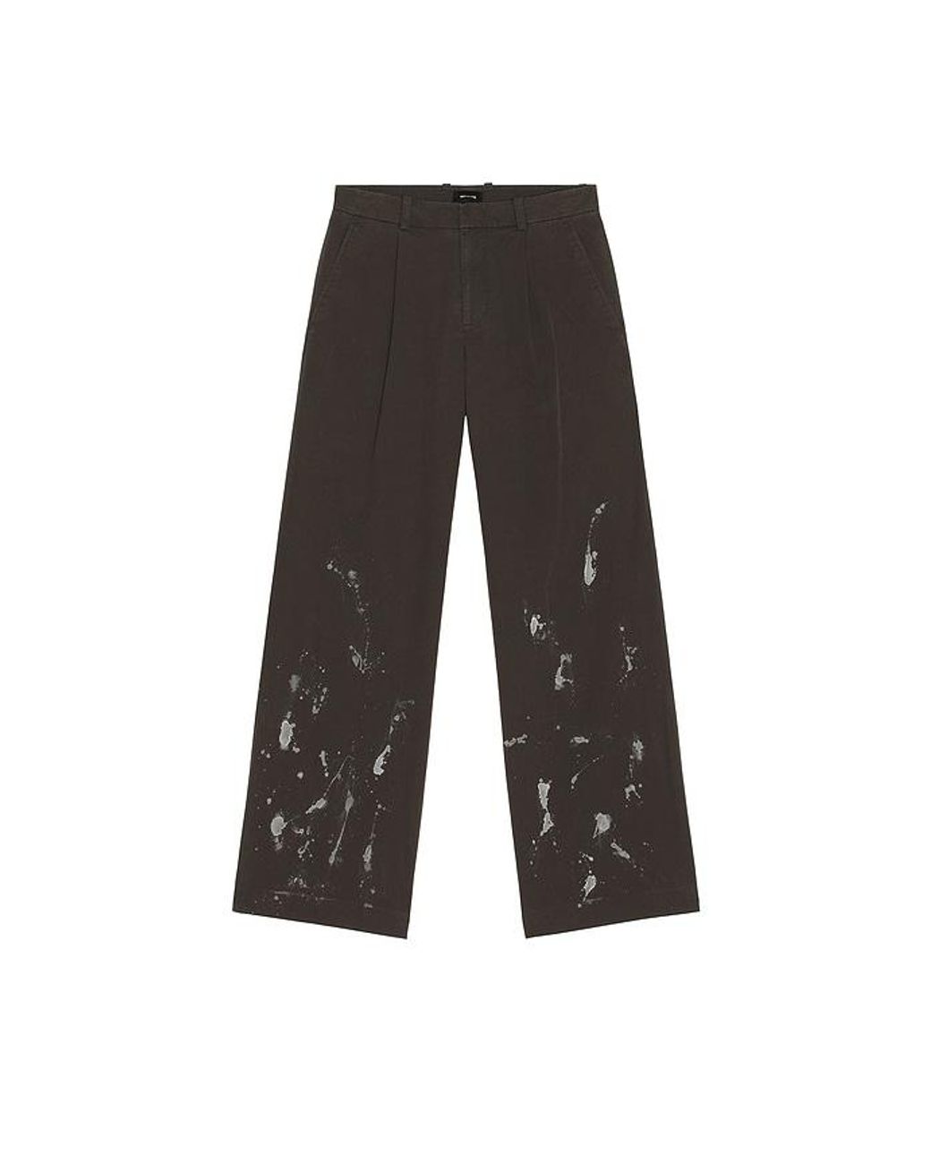 we11done Black Painted Trousers for men