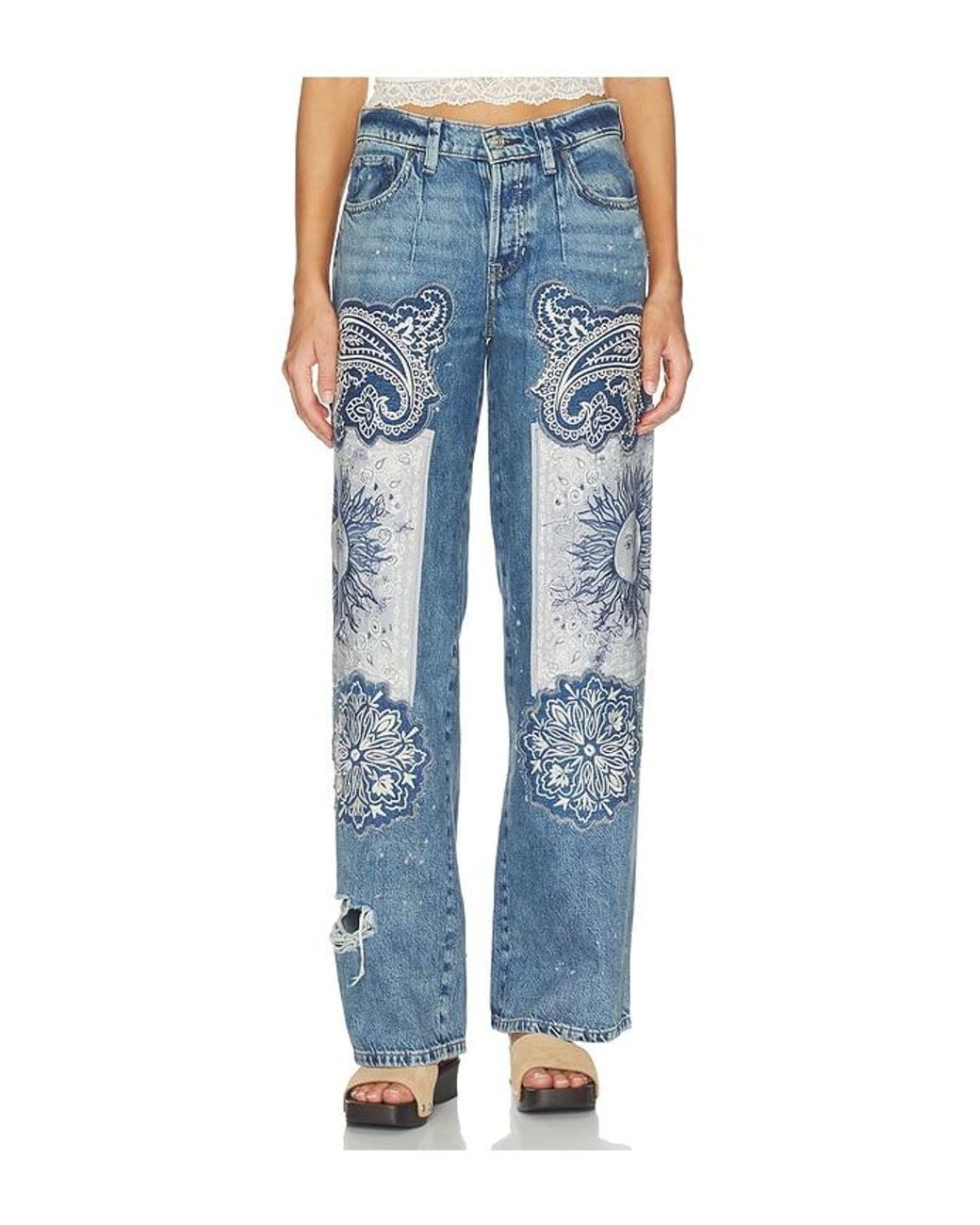 Free People Blue X We The Free Reverie Patchwork Jean