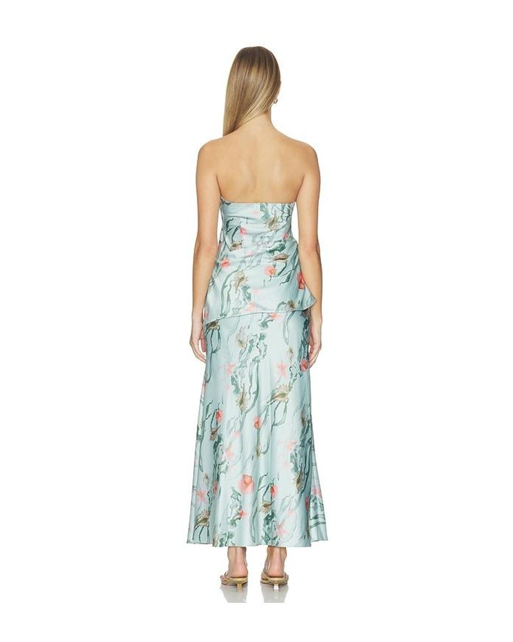 AMUR Blue Ever Tiered Maxi Dress