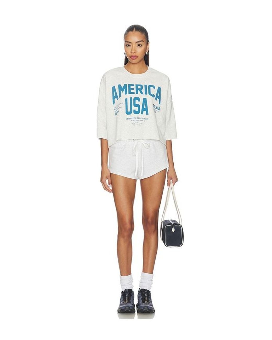 The Laundry Room White Welcome To America Crop Jumper
