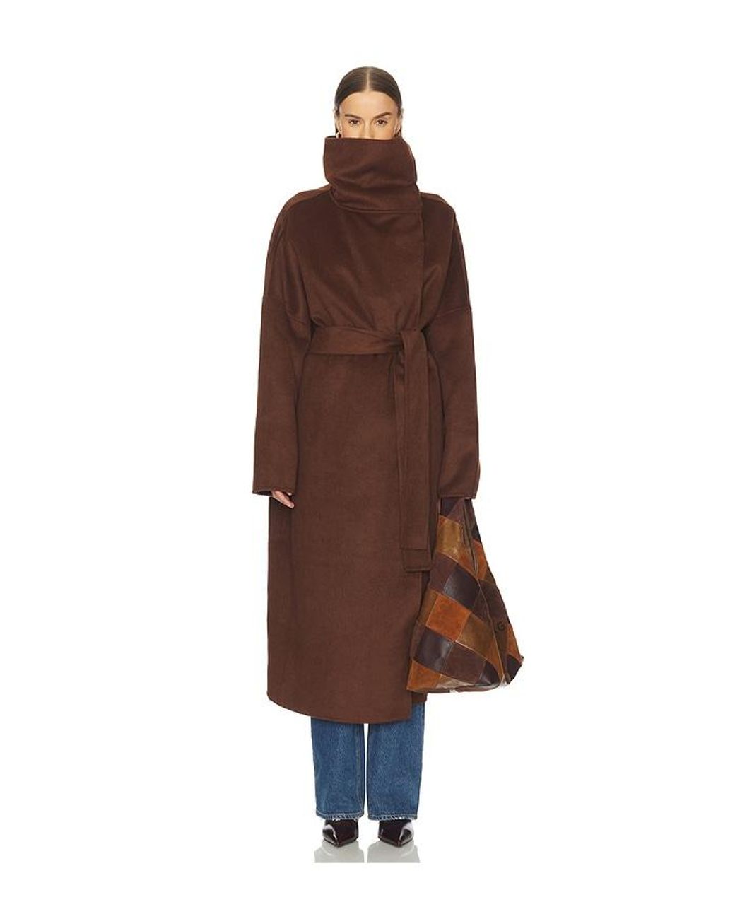 Camila Coelho Brown Mirta Coat