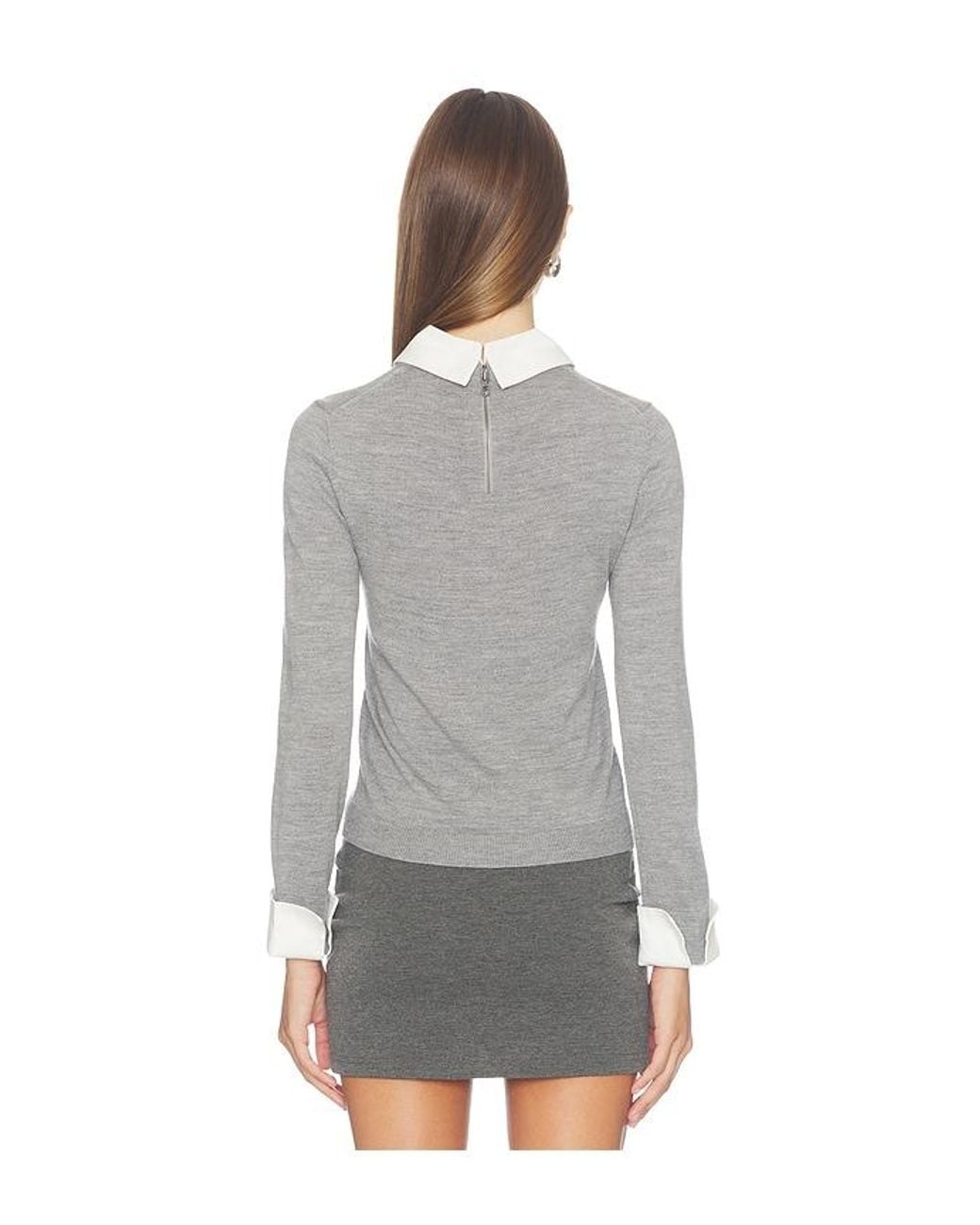 Alice + Olivia Gray Strick Poral