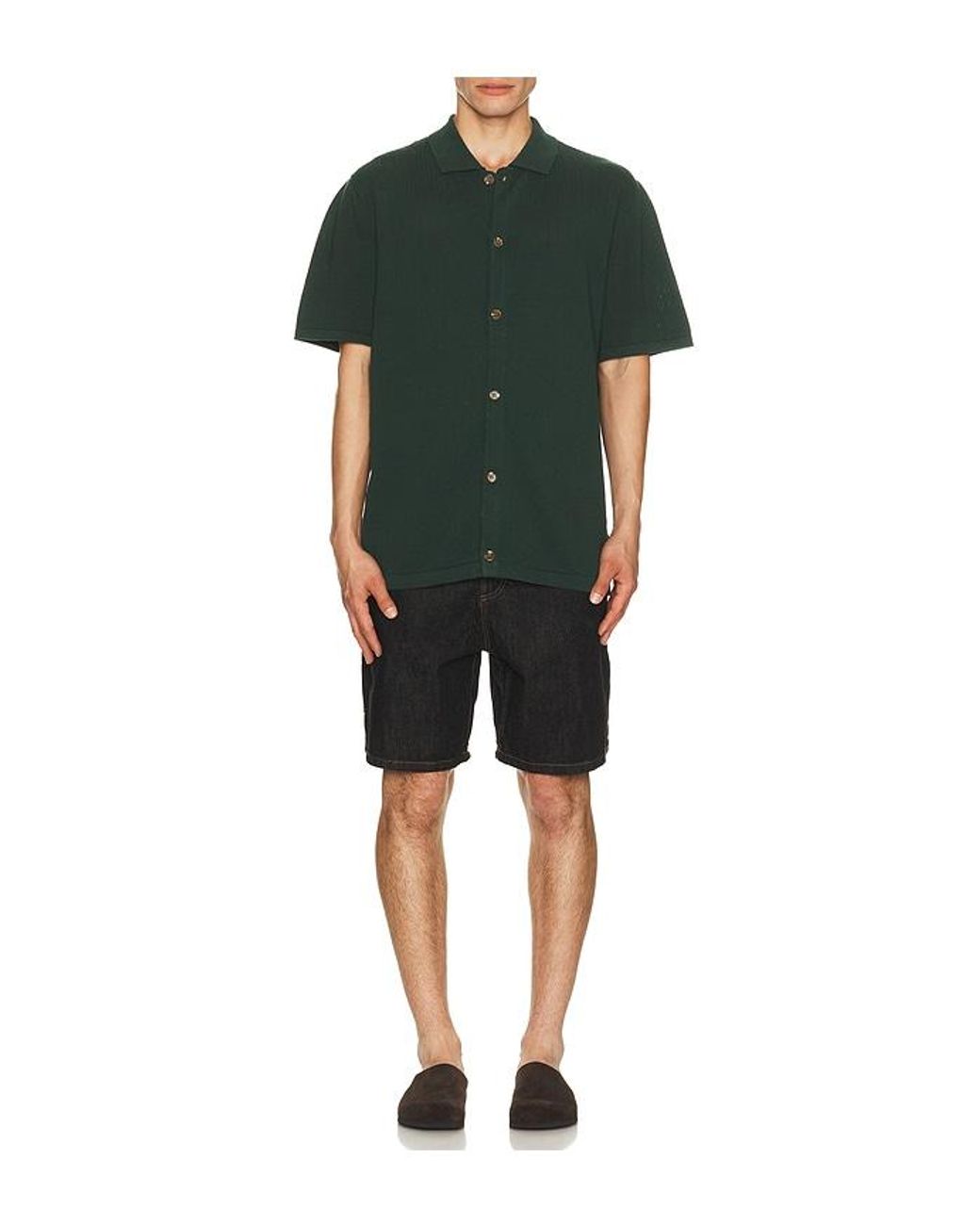 Rhythm Black Toby Denim Short for men