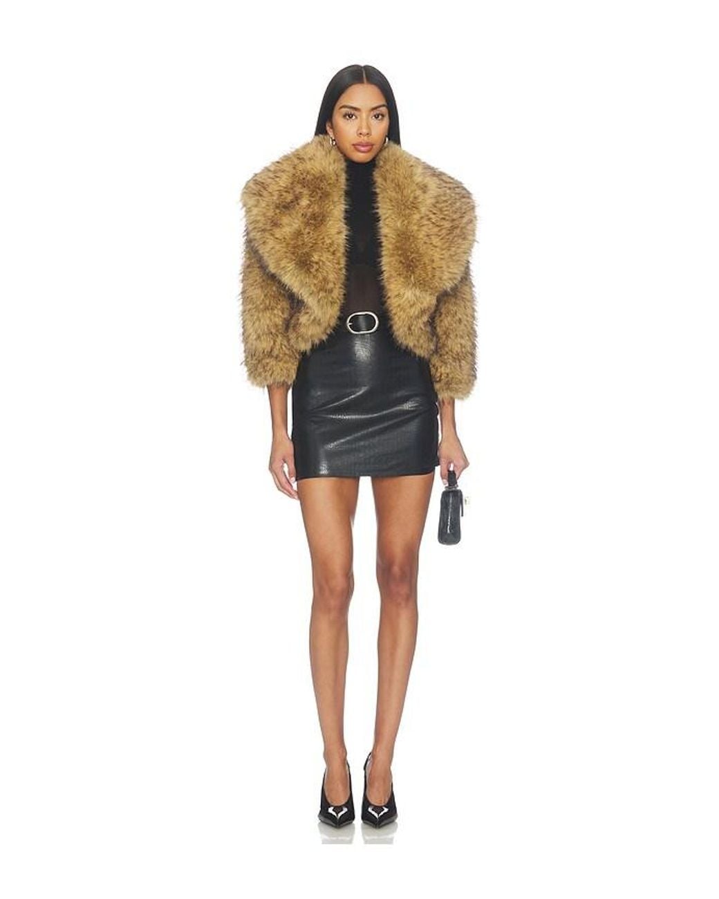 Kim Shui Blue Georgia Faux Fur Moon Jacket