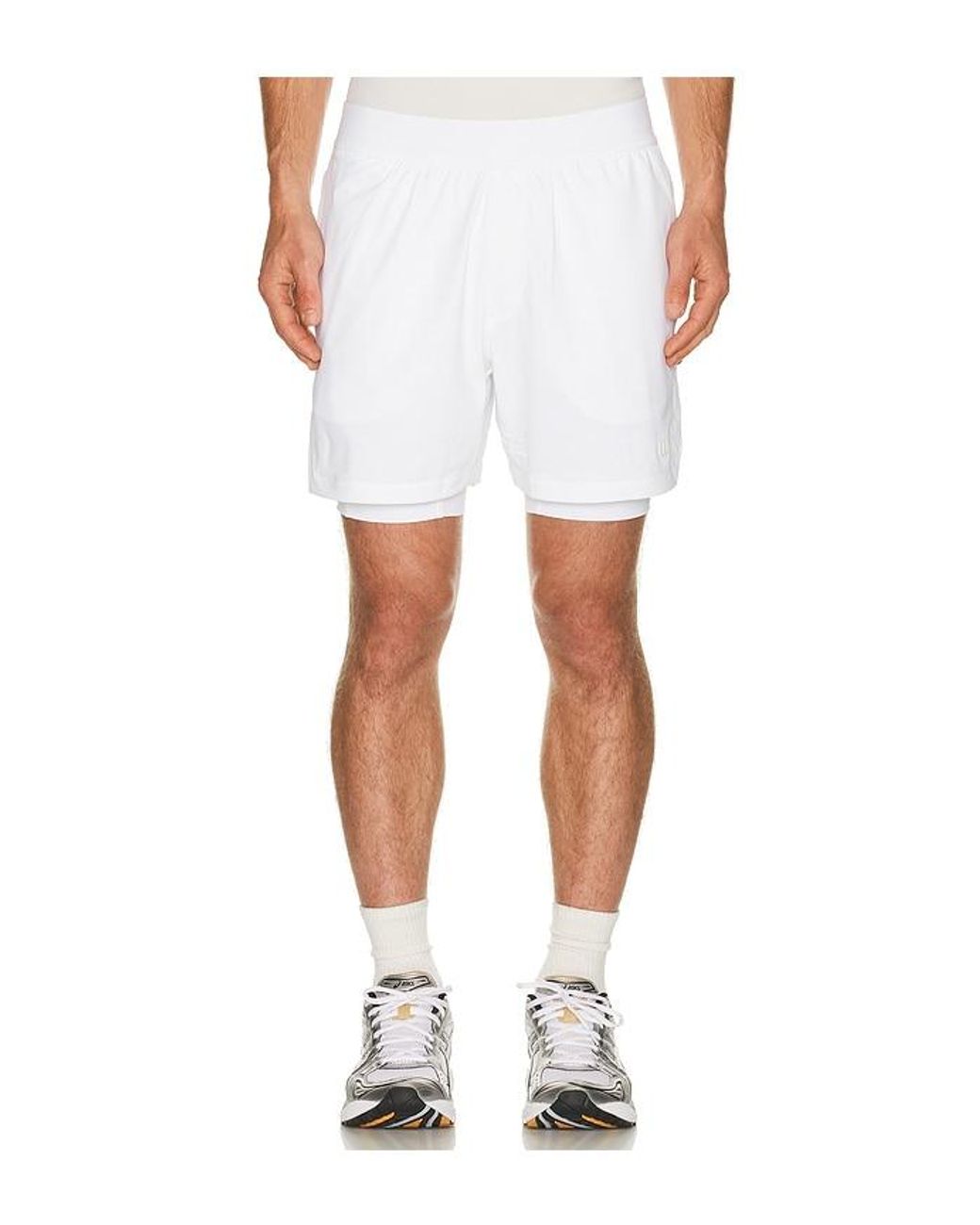 Wilson White Set Point Short 5 Lined for men