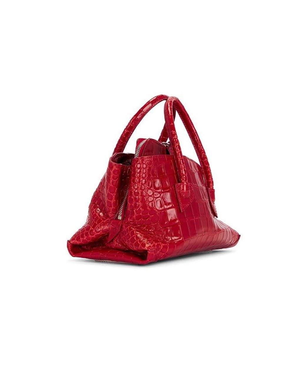 The Attico Red La Passeggiata Mini Top Handle Bag