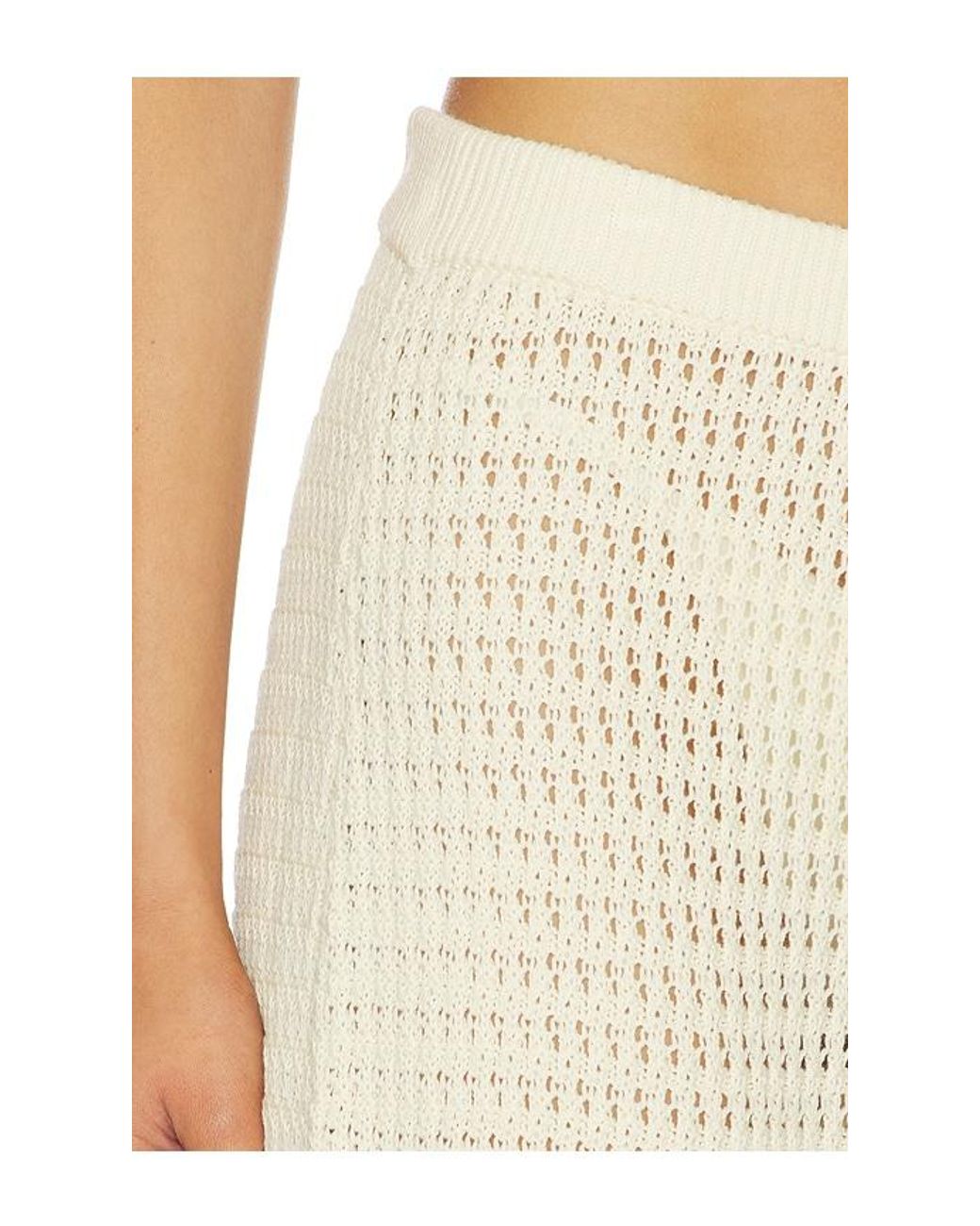 Tularosa White Rennata Open Stitch Pant