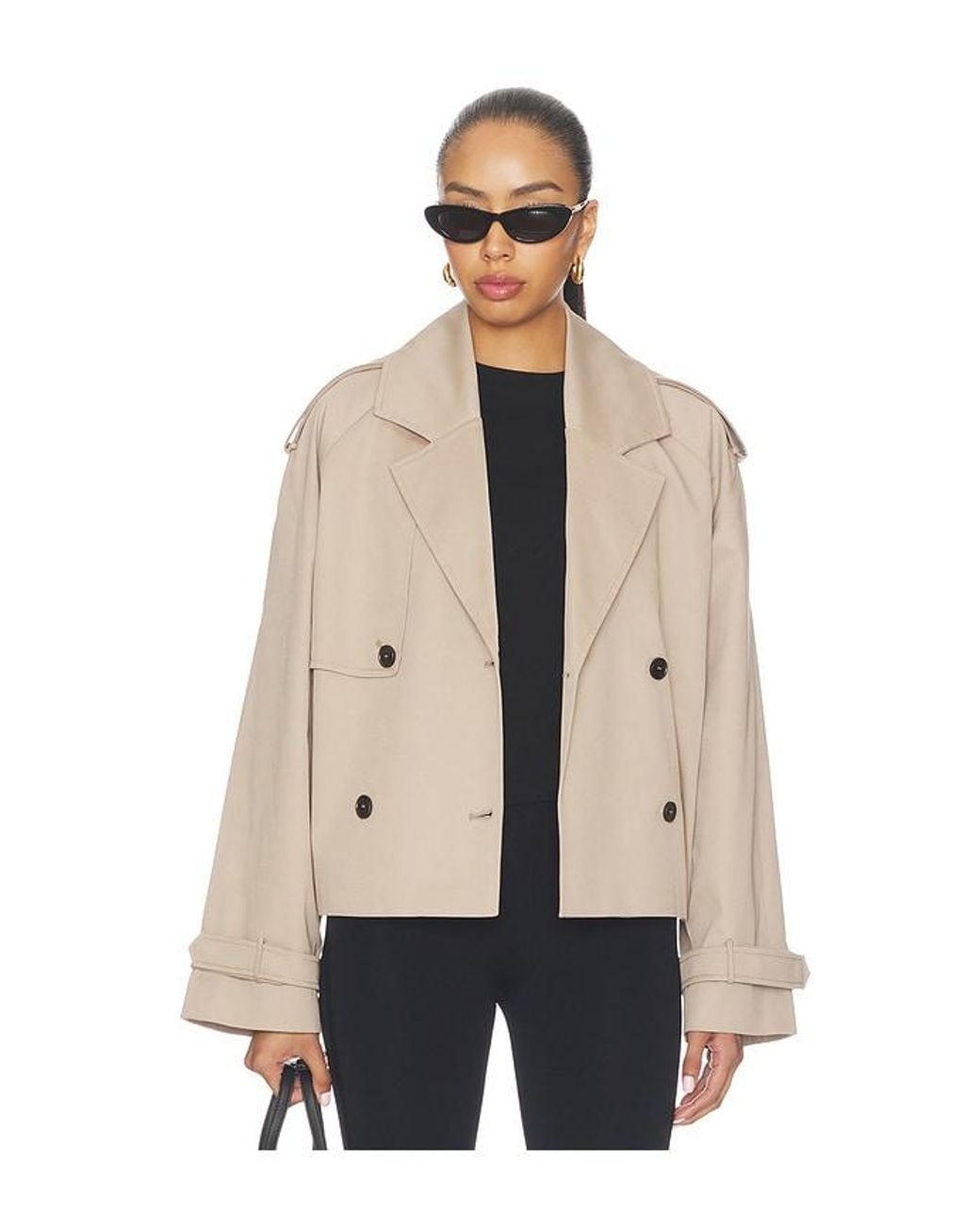 Anine Bing Natural Rickie Cropped Trench