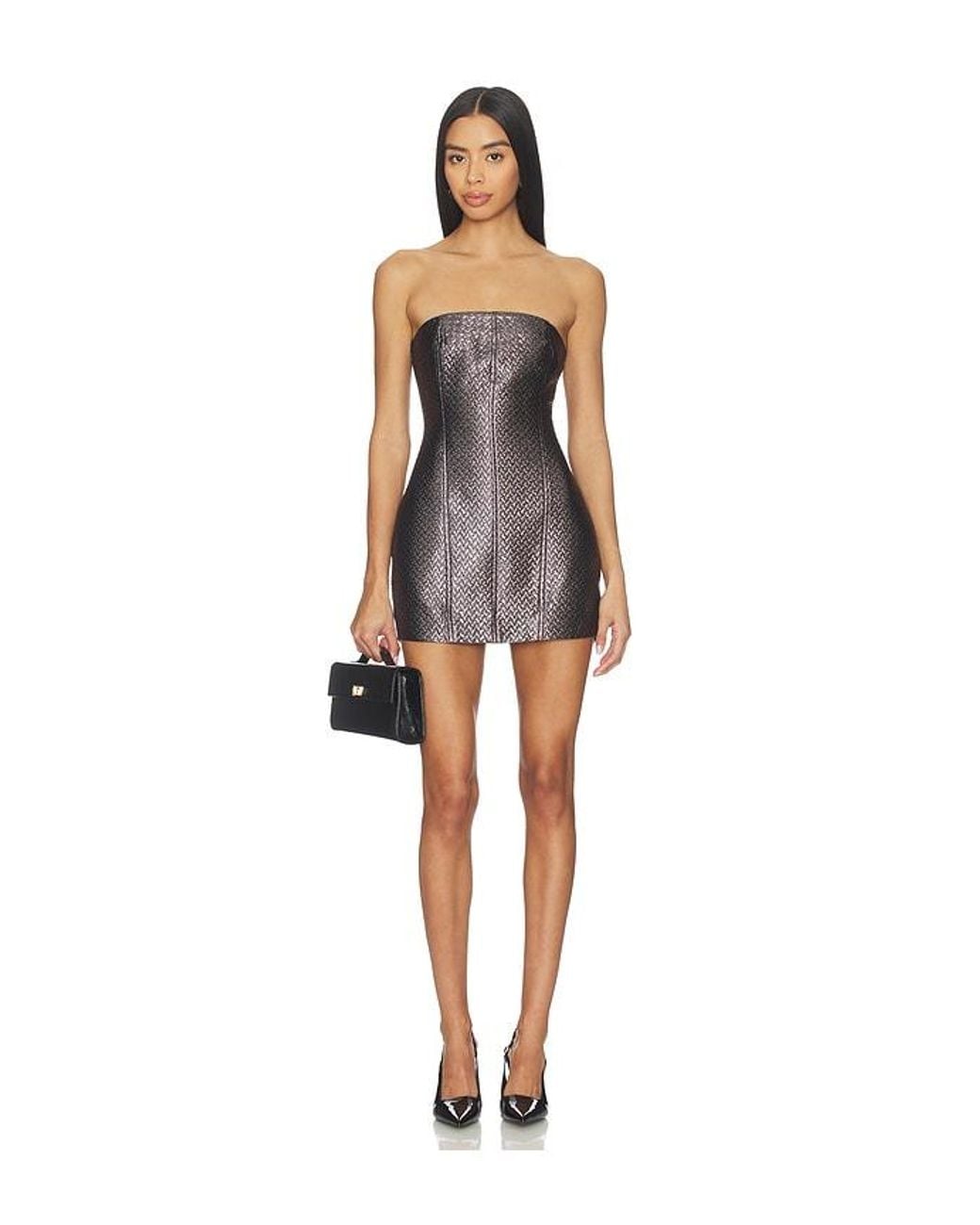 The Sei Black Strapless Mini Dress