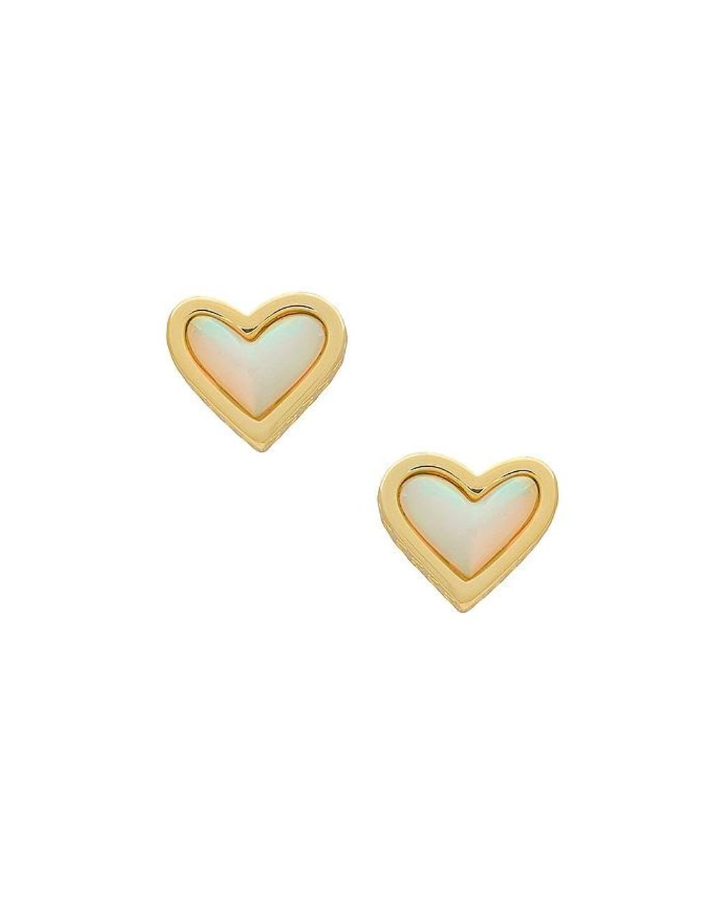 Kendra Scott Framed Ari Heart Earrings in Metallic Lyst UK