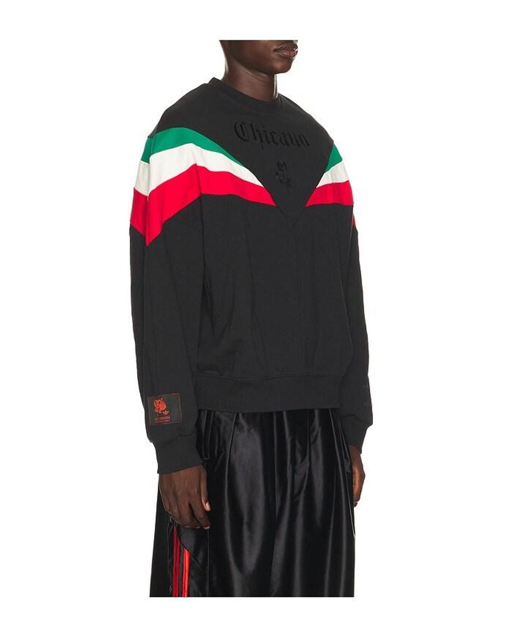Adidas Originals Black X Willy Chavarria Chicano Fleece Crewneck for men